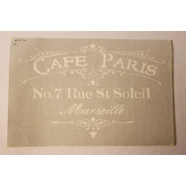 Ühekordne šabloon Cafe Paris 35x55